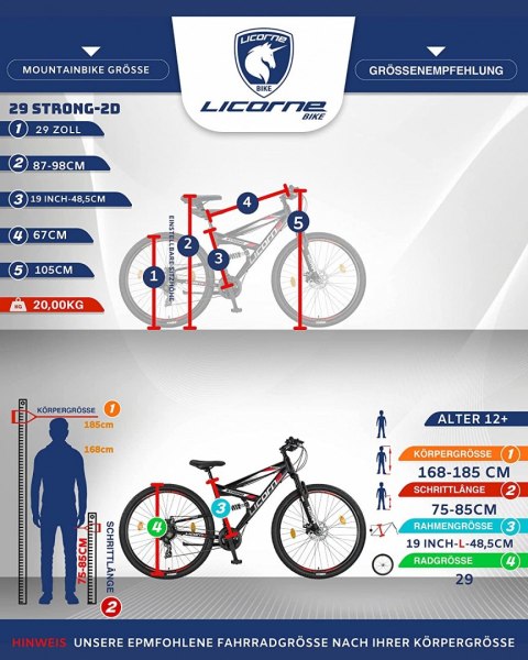 Rower górski MTB LICORNE STRONG 2d 29 cali NOWY